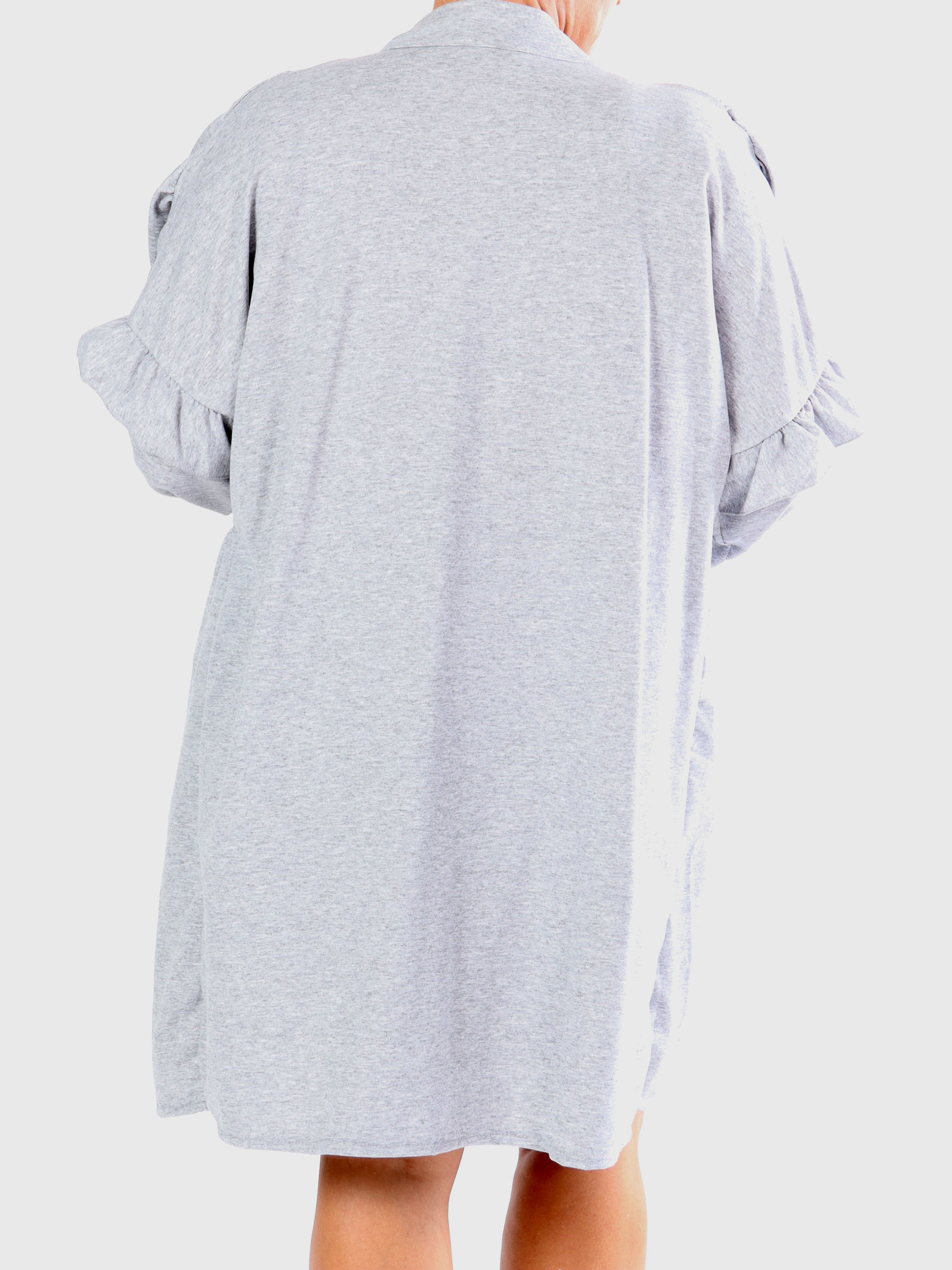 Monica Jersey - Plus size hverdags joggingkjole med flæser